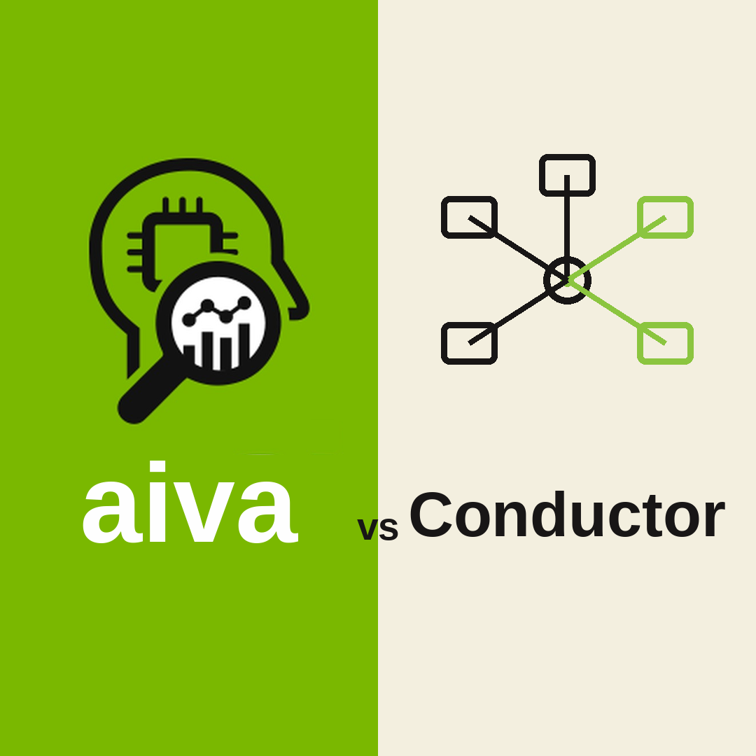 Vergleichsgrafik zwischen aiva und Conductor für AI Visibility Audits